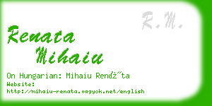 renata mihaiu business card